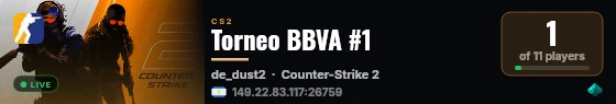 Torneo BBVA #1 live status badge