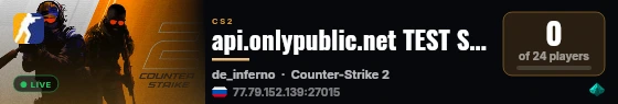 api.onlypublic.net TEST SERVERS live status badge