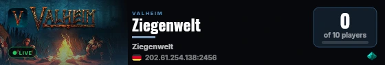 Ziegenwelt live status badge