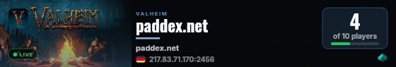 paddex.net live status badge