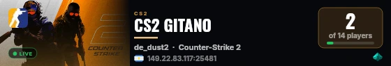 CS2 GITANO live status badge
