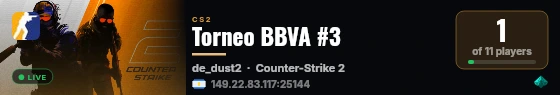 Torneo BBVA #3 live status badge
