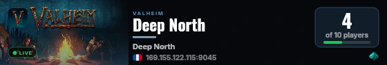 Deep North live status badge