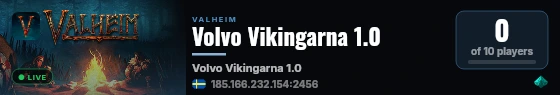 Volvo Vikingarna 1.0 live status badge