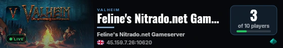 Feline's Nitrado.net Gameserver live status badge