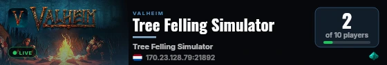 Tree Felling Simulator live status badge