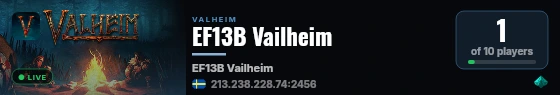 EF13B Vailheim live status badge