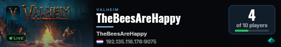 TheBeesAreHappy live status badge