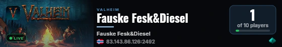 Fauske Fesk&Diesel live status badge