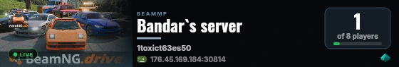 Bandar`s server live status badge