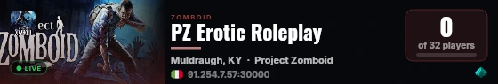 PZ Erotic Roleplay live status badge
