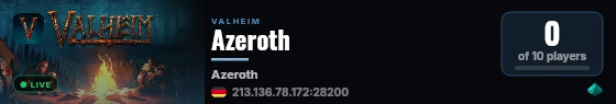 Azeroth live status badge