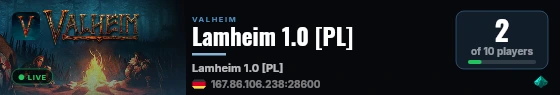Lamheim 1.0 [PL] live status badge