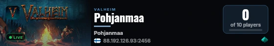 Pohjanmaa live status badge