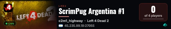 ScrimPug Argentina #1 live status badge