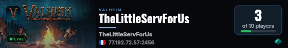TheLittleServForUs live status badge