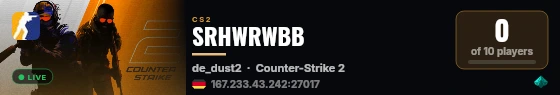 SRHWRWBB live status badge
