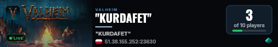 "KURDAFET" live status badge