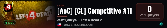 [AoC] [CL] Competitivo #11 live status badge