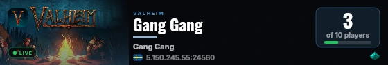 Gang Gang live status badge