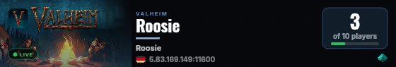 Roosie live status badge