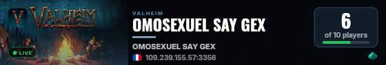 OMOSEXUEL SAY GEX live status badge