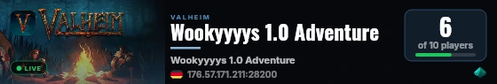 Wookyyyys 1.0 Adventure live status badge