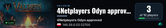 4Netplayers Odyn approved live status badge
