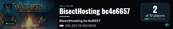 BisectHosting bc4e6657 live status badge