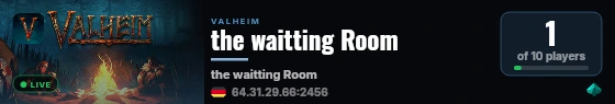 the waitting Room live status badge