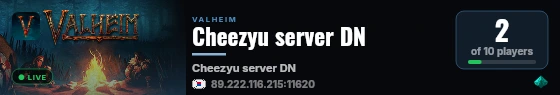 Cheezyu server DN live status badge