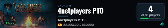 4netplayers PTO live status badge