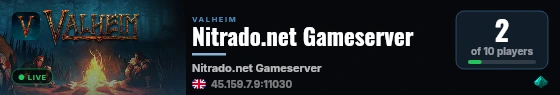 Nitrado.net Gameserver live status badge