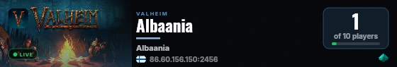 Albaania live status badge