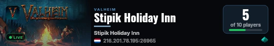 Stipik Holiday Inn live status badge