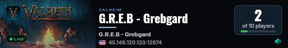 G.R.E.B - Grebgard live status badge