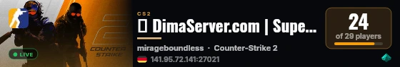 █ DimaServer.com | Super Powers #11 live status badge