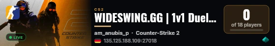 WIDESWING.GG | 1v1 Duels | EU #2 Limburg live status badge
