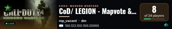 CoD/ LEGION - Mapvote & Mode live status badge