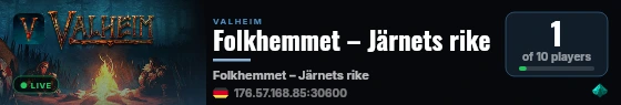 Folkhemmet – Järnets rike live status badge