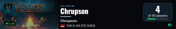 Chrupson live status badge