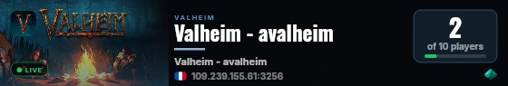 Valheim - avalheim live status badge