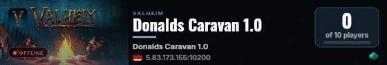 Donalds Caravan 1.0 live status badge