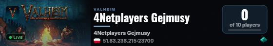 4Netplayers Gejmusy live status badge