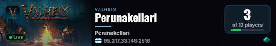 Perunakellari live status badge