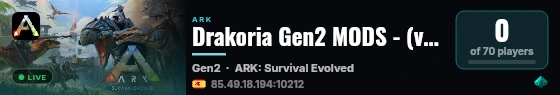 Drakoria Gen2 MODS - (v358.24) live status badge