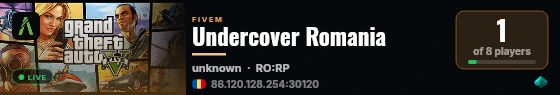 Undercover Romania live status badge