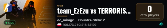 team_EzEzu vs TERRORISTS live status badge