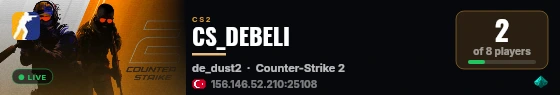 CS_DEBELI live status badge