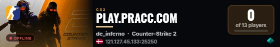 PLAY.PRACC.COM live status badge